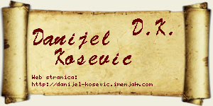 Danijel Košević vizit kartica